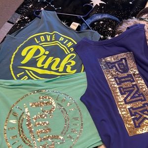 Lightly worn pink tank tops loosefitting